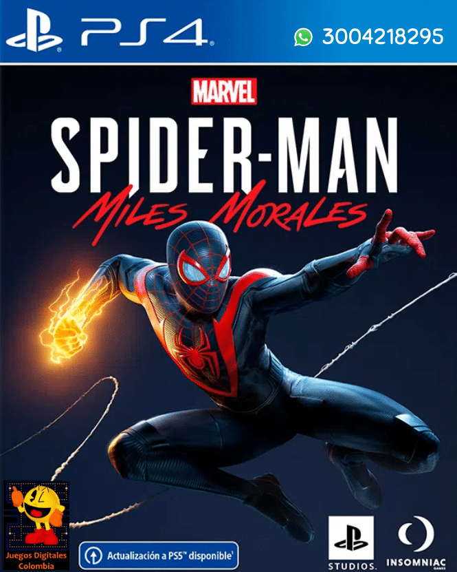 Spiderman Morales PS4 - portada del videojuego de acción en Nueva York