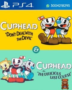 Portada oficial de Cuphead The Delicious Last Course para PS4