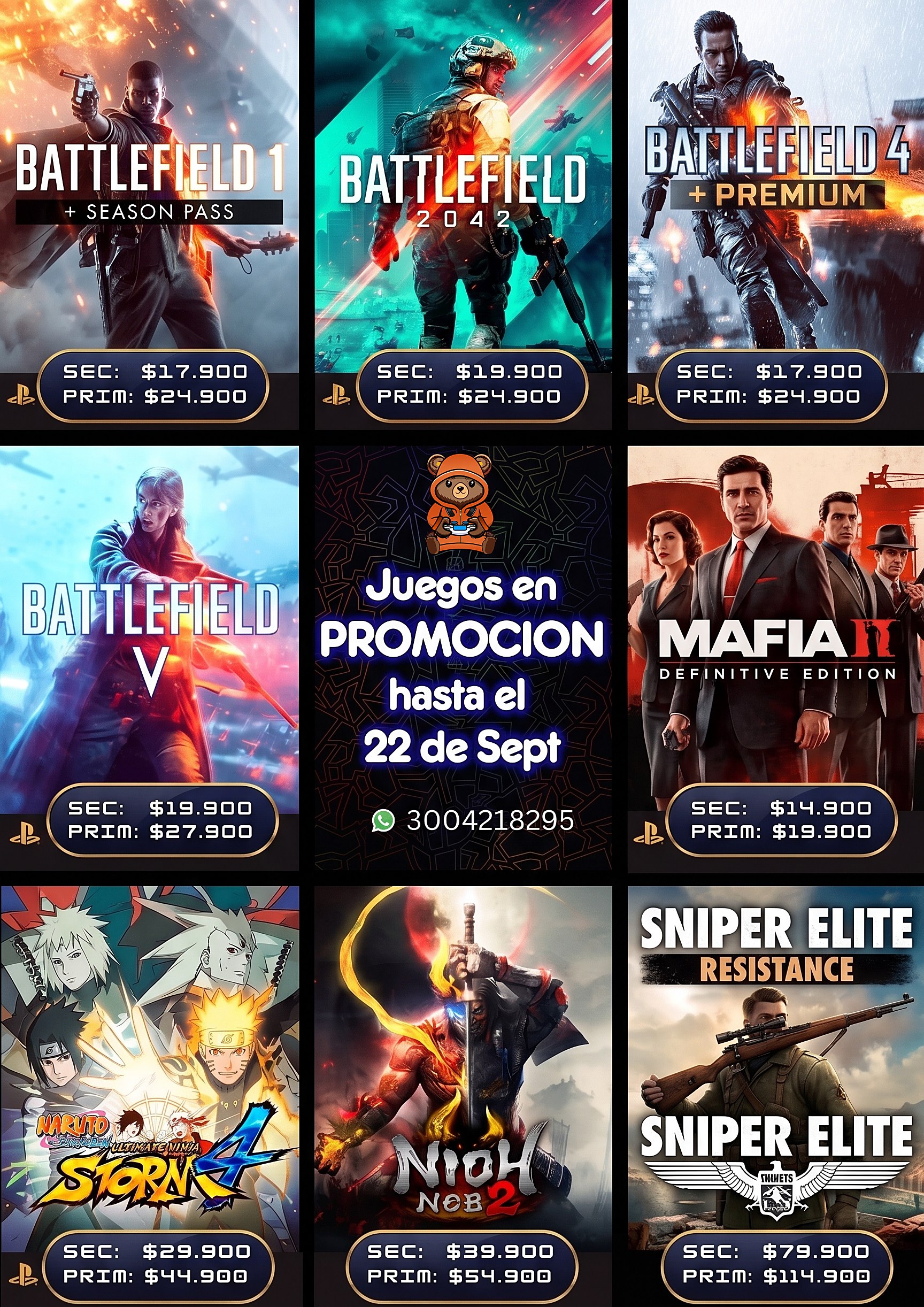 Promociones Juegos Digitales para PS4 Colombia
